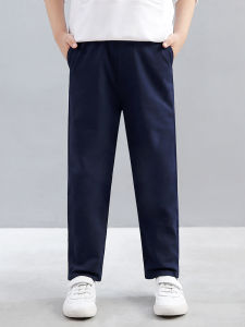 Elastic Waist Straight Leg Pants for Boys And Girls School Uniform Cotton Stretchy Trousers Spring Autumn Winter Casual Wear