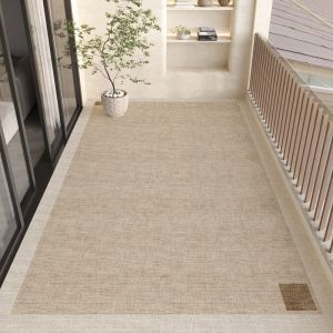Modern Minimalist Style Balcony Leather Floor Mat Waterproof Sun-Proof No-Wash Easy-Clean Cut-To-Size Indoor Floor Carpet