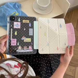 Polka Dot Pattern Case for IPad 10th 10.9 A16 11th Air 11 13 Pro 11 12.9 13 M4 Mini 7 6 9/8/7th 10.2 6/5th 9.7 with Pen Holder