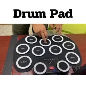 แผ่นกลองชุด แผ่นกลองไฟฟ้า ซิลิโคน แบบพกพา Electric Drum Pad Kit Digital