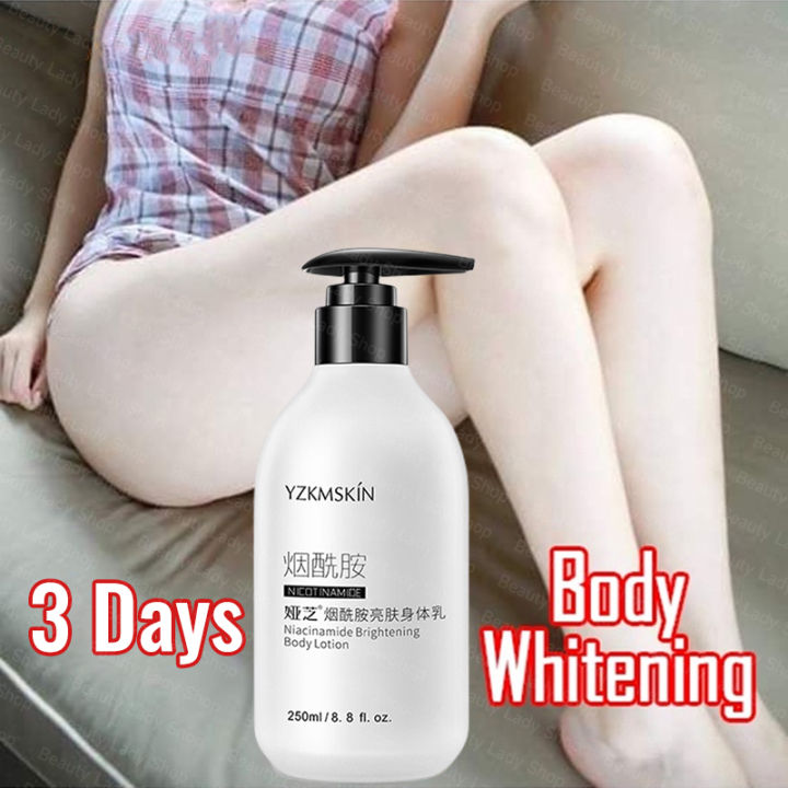 Just 3 Days Effective Whitening Body Lotion Permanent Whitening 250ml Nicotinamide Whitening Lotion Cream Permanent Whitening Baby Lotion Skincare White Body Lotion Lightening Hydrating Anti Aging