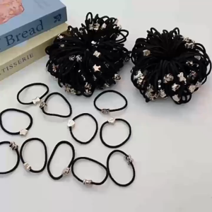 MS IKAT RAMBUT PREMIUM WITH DAINTY CHARMS ISI 10 KARET RAMBUT KOREA BAHAN ELASTIS