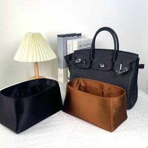 Platinum Silk Inner Bag Organizer for Hermès Birkin Bag 25/30/35 Storage Pouch Dust Cover Protective Bag Liner Home Storage
