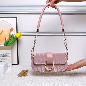 C & K Túi khoác vai dành cho nữ thời trang mới Túi xách Retro Túi Dây Xích Họa tiết hình thoi kết cấu nhỏ túi vuông Túi đeo chéo