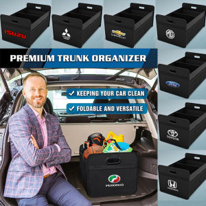 Car Rear Trunk Storage Box Foldable 600D Oxford Cloth Large Capacity Separated Item Sorting and Storage Box for Isuzu D-max Mu-x Panther Wizard Rodeo Stylus