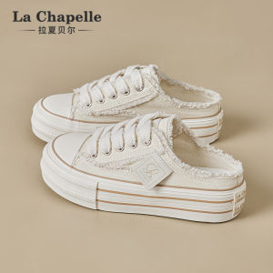 La Chapelle | Summer New Lazy Slip-on Half Sandals Yellow Canvas