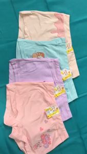 3 Pcs Celana Dalam Anak Cewe Perempuan Boxer Segi Empat Umur 7 8 Tahun Bahan Super Soft Size M L XL