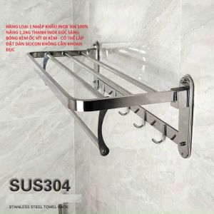 [HCM]Giá treo khăn xếp inox 304( chân đặc)