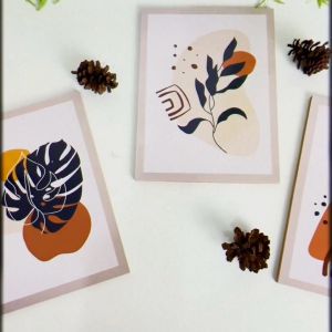 Hiasan Dinding Monstera Abstrak Minimalis 15x20 cm WallDecor Pajangan Poster