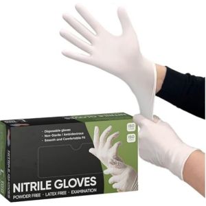 20/100PCS White Nitrile Gloves Disposable Gloves for Kitchen Household Cleaning Tools Beauty Nail Salon Petcare Hair Dye Gloves