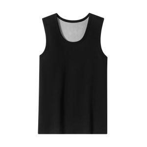 Coco Smart | Thickened Fleece Warmth Vest Pure Color Base Layer Inner Wear For Teenage Boys Autumn Winter New Arrival Student Versatile Cotton Polyester