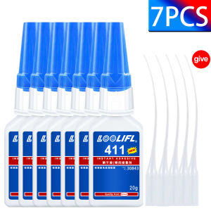 Newly Upgraded 411 Slime Super Glue Quick-Drying in 3 Seconds Cyanoacrylate Suitable for Plastic Metal Wood Ceramic Repair