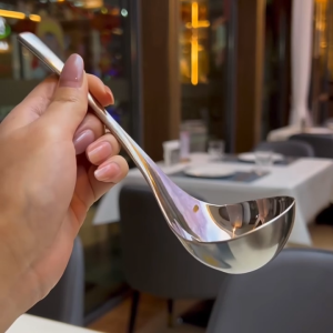 Muôi canh OYATTON muỗng múc canh inox 316 cao cấp muôi canh cán ngắn vá múc canh giá múc canh đầu tròn thép không gỉ 23cm