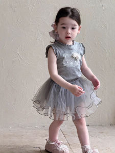 Infant Sleeveless Vest Tulle Skirt Outfit