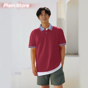 PS | Paket 3 pcs Polo Shirt Kerah Abu Misty Lis | Kaos Atasan Lengan Pendek