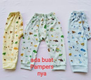6 pis celana panjang bayi Pampers motip prin S.M.l.xl
