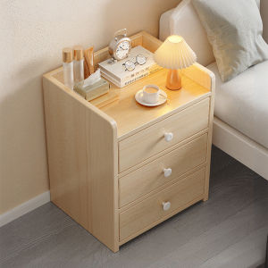 Modern Mini Narrow Nightstand Bedside Storage Cabinet 3 Drawers