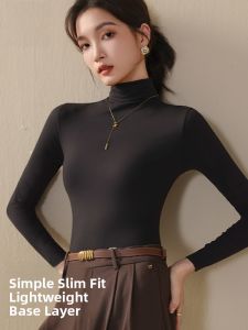 miiow | Slim Fit High Collar Long Sleeve Womens Base Shirt Autumn Winter Fashion Sweet Style MiiOW Cat Person YZ-BN06163 T-Shirt