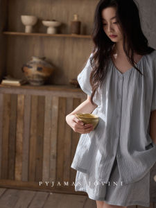 Summer Short Sleeve Cotton Sleepwear Set
