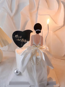 Queen Back Shadow Heart Mirror Decoration Princess Skirt Three Eight Womens Day Goddess Festival Plugin Cake Decoration