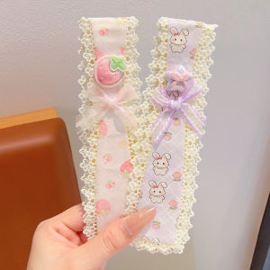 DUBAO | Lace Flowered Headband for Girls Hair Friendly Magic Tape Anti-slip