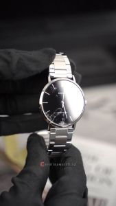 Jam Tangan Pria Casio MTP-VT01DM-1A Black Dial Silver Stainless Steel Band