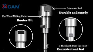 Batang Ekstensi Mata Router Shank Collet 1/2mm-12mm Pemegang Alat Pemotong Penggilingan Kayu Collet Ekstensi Mesin Ukiran