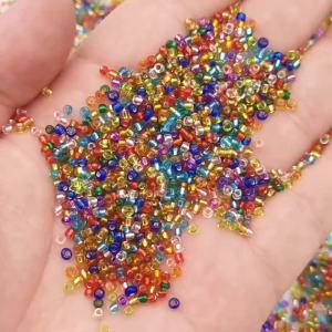 10g Charm Glass Seed Bead Stripe Glass Bead With Holes for Jewelry Making DIY Handmade Bracelet Nacklace Earrings Accessories