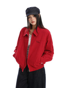 Red Collar Short Jacket