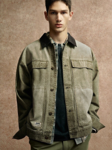 Jack Jones | Spring Mens Denim Jacket Turn-Down Collar