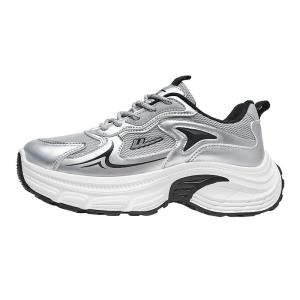 Warrior | Bulky Thick-soled Dad Shoes Silver Mesh Spring Casual Sport Shoes