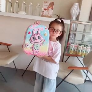 Balo hoạt hình LABUBU cho bé mẫu giáo mầm non Cặp đi học cho bé trai bé gái 1-5 tuổi hình nổi 3D dễ thương BOLALA BA022