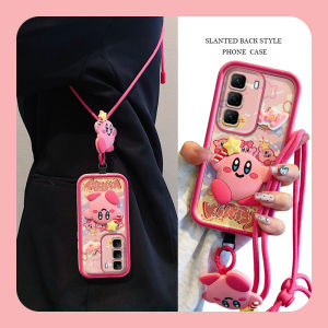 Ins Phone Case Infinix Hot 60i 60 Pro + Tecno Spark 40C Plus 4G 5G New Fashion Cute Cartoon Strawberry Bear Hello Kitty Stereoscopic Doll Casing with Crossbody Lanyard 2025