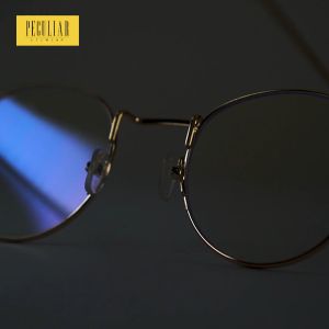 Peculiar Louise Round Frame Fashion Glasses Anti-Radiation Computer Eyewear Replaceable Lenses for Women and Men