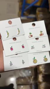 Fashion Sweet Cute Fruit Stud Earrings For Women Girls Small Colored Zirconic Cherry Versatile Popular Daily Jewelry Accessories