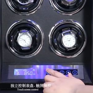 IBBETON Brand Automatic Watch Winder 3 4 6 9 12 Slots Mabuchi Mute Motor LCD Touch Screen And Led Light Wooden Piano Paint Watch Safe Box