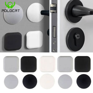 1 miếng đệm bảo vệ chống va đập tay nắm cửa silicon tự dính miếng đệm miếng bảo vệ tường hình vuông không tiếng ồn miếng đệm