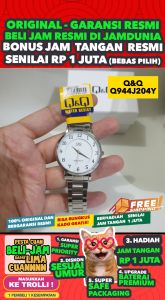Jam Tangan Pria Original QnQ Q944 J204Y Q&Q Q944J204Y Men NG - Silver - Stainless Steel - Jam dunia JD18