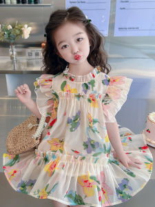 Little Girl Flower Sleeveless Dress 2023 Summer New Arrival Baby Girl Summer K-style Western Style Fashion Princess Dress