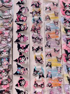 Korean Style Kuromi Hair Clips Childrens Hair Accessories Cute Hair Bands Elastic Bands BB Pins Hair Ties for Girls