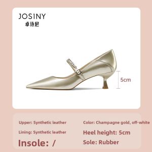 Josiny | Stiletto Heel Mary Jane Pumps Sparkling Crystal Comfortable 2026 New Style