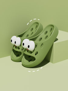 Cute Bath Slippers for Men And Women Indoor Non-Slip Summer Bathroom Hollow Drainage Quick Dry Couples Cold Slippers EVA Material