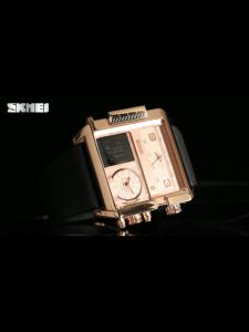 SKMEIผู้ชายทหารนาฬิกาแฟชั่นกีฬาหนังควอตซ์นาฬิกาข้อมือกันน้ำดิจิตอลชายนาฬิกา 1391