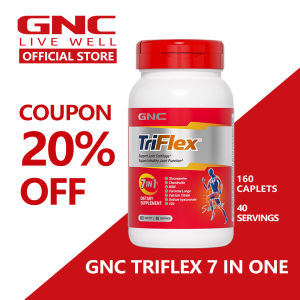 GNC TriFlex Support Joint Cartilage Support Healthy Joint Function 7 In 1 Glucosamine Chondroitin MSM Curcuma Longa Calcium Citrate Sodium Hyaluronate VD3  160 Capslue