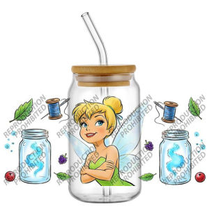 Funko | Cute Princess Design 3D Transfer Sticker Cup Wraps DIY UV DTF for 16oz Libbey Cup cartoon Pattern Vinyl Decal