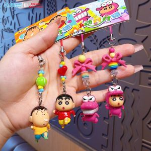 Crayon Shinchan Mobile Phone Chain New 2025 Earphone Bag Keychain Creative Gift Festival Supplies Hanging Ornament