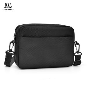 LouisWill Shoulder Bag Casual Lightweight Bag Waterproof Bag Travel Bag Multiple Pocket Bag Scratch-Resistant And Wear-Resistant Bag Mens Fashionable Crossbody Bag
