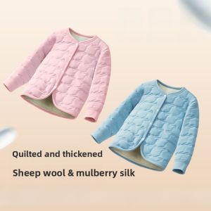 miiow | Warm Wool Silk School Uniform Inner Wear For Boys And Girls Childrens Cotton Coat Inner Woolen Childrens Cotton Clothes