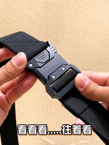 Men Tactical Belt Metal Quick Release Alloy Buckle Belt Casual Nylon Tooling Training Waist Belts Outdoor Hiking Sport Tali Pinggang
