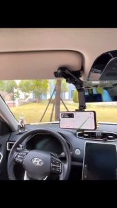 ที่วางมือถือ L103 ในรถยนต์ กระจกมองหลังได้ ยึดกับที่บังแดดรถ ขาตั้งโทรศัพท์แบบหมุน 360 องศา